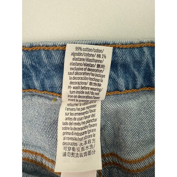 Victoria's Secret Denim by PINK High Rise Zip Fly Cut Off Short Blue Size 0 NWT - Picture 11 of 16